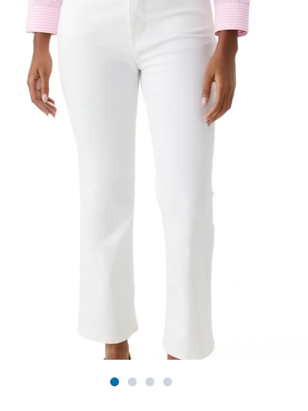 Crown & Ivy White Kick Flare high-rise Jeans NWT Size 12